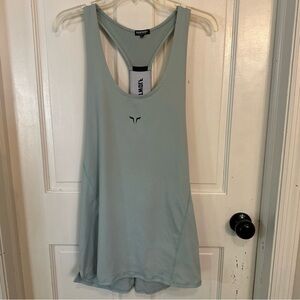 SQUAT WOLF Athletic Sleeveless Shirt Size L Mens duck egg blue Training tank top